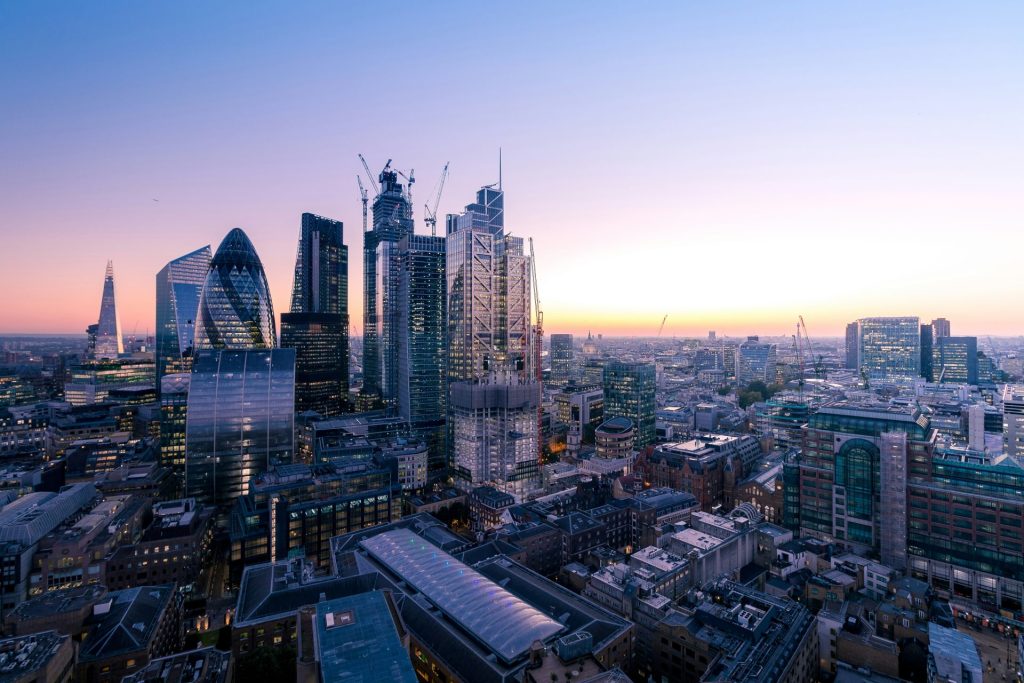 Aerial view of city